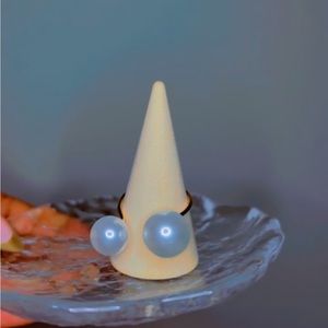 Trendy Faux Pearl Cuff Ring